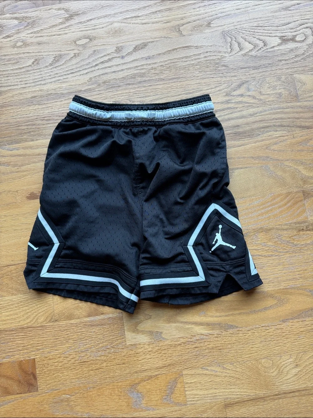 Jordan Black Athletic Shorts with White Trim